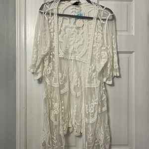 Pink blush beach coverup